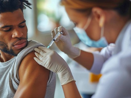 Vaccination against diseases in third world countries, AI generated