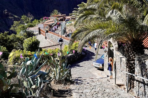 Mountain village Masca, Masca Gorge, Montana Teno Mountains, Tenerife, Canary Islands, Spain,