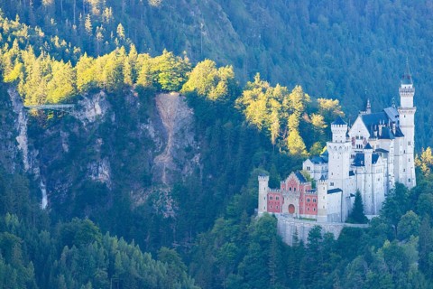 Neuschwanstein Castle near Hohenschwangau, Romantic Road, Ostallgaeu, Bavaria, Germany, Europe