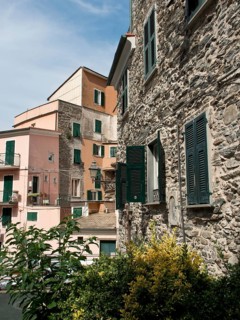 Traditional Italian building with shutters and stone walls in a village, Bari, Italy, Europe