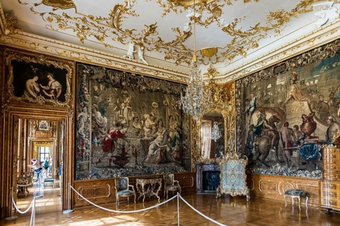 Southern Imperial Room, Wuerzburg Residence, UNESCO World Heritage Site, Wuerzburg, Lower