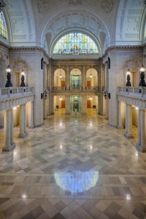 Interior, gallery, gallery, lift, domed hall, Federal Administrative Court, former Imperial Court