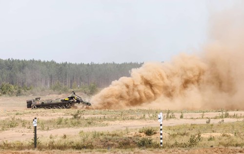 A Keiler armoured mine sweeper, photographed during the NATO Steadfast Defender large-scale