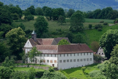 View of the Klein-Comburg, Way of St James, Schwaebisch Hall, Schwaebisch-Fraenkischer Wald Nature