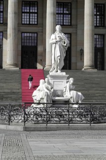 The concert hall am Gendarmenmarkt in Berlin, Germany, Europe, Historical monument on a staircase