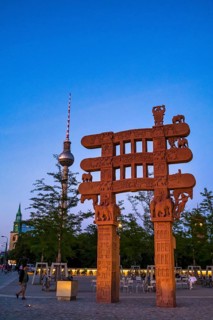 Replica of the Sanchi Tor at the Humboldt Forum, Berlin, Germany, Europe