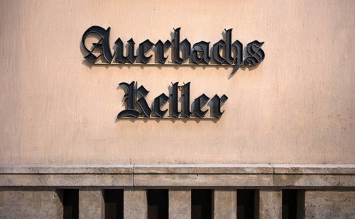 Lettering Auerbachs Keller, Maedlerpassage, shopping arcade, mall, shopping centre, shopping