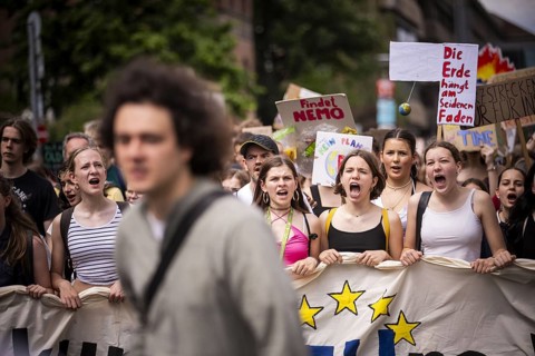 Berlin, 31.05.2024. Climate strike by Fridays For Future with over 13, 000 mostly young people in