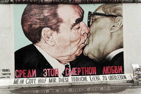 Dimitrij Vrubel, Part of the East Side Gallery, a section of the Berlin Wall painted after