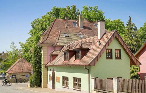 Town view, old building, Auf dem Rempart, Old Town, Staufen im Breisgau, Baden-Wuerttemberg,