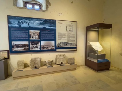 Entrance area with information on the history of the UNESCO World Heritage Site historic Orthodox