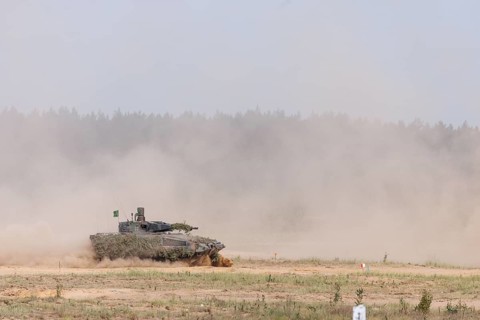 A Cougar infantry fighting vehicle, photographed during the NATO large-scale manoeuvre Steadfast