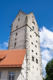 The Frauentor, historic town gate in the historic town centre of Ravensburg, Ravensburg district,