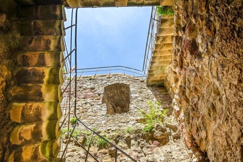 Castle ruins, Staufen im Breisgau, Baden-Wuerttemberg, Germany, Europe