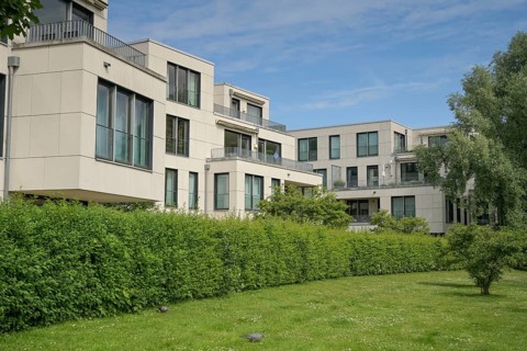 New build, residential building, Wallstrasse, Luebeck, Lower Saxony, Germany, Europe