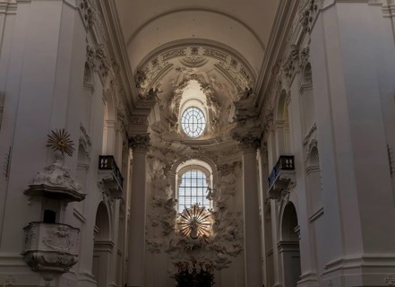 Interior view, Kollegienkirche, Salzburg, Salzburger Land, Austria, Europe