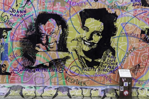 Graffiti on the Berlin Wall at the East Side Gallery, Berlin, Germany, Europe, A colourful graffiti