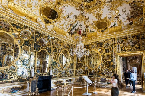 Hall of Mirrors, Wuerzburg Residence, UNESCO World Heritage Site, Wuerzburg, Lower Franconia,