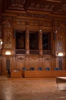 Interior photo, large courtroom, Federal Administrative Court, former Imperial Court of Justice,