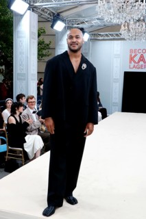 Malick Bauer at the German premiere of Becoming Karl Lagerfeld at the Zoo Palast Berlin on 30 May