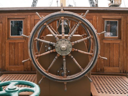 Old sailing ship in the Hamburg Harbour Museum, Hanseatic City of Hamburg, Germany, Europe