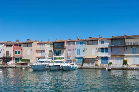The Colourful Houses, Maisons de colorees, Port Grimaud, Var, Provence-Alpes-Cote d Azur, France,