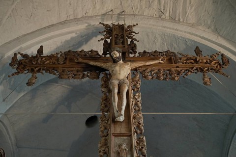 Triumphal Cross, Luebeck Cathedral, Muehlendamm, Luebeck, Schleswig-Holstein, Germany, Europe