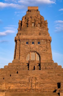 Monument to the Battle of the Nations, evening mood, Leipzig, Saxony, Germany, Europe