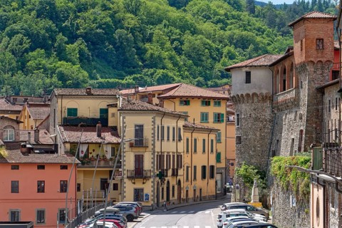 Historic old town centre of Castelnuovo di Garfagnana, Castelnuovo, Lucca, Tuscany, Italy, Southern