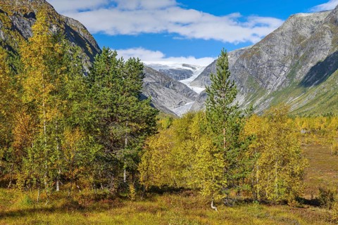 Nigardsbreen glacier, Jostedalsbreen, autumn, Gaupne, Norway, Europe