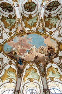 Imperial Hall, fresco, ceiling painting by Tiepolo, Wuerzburg Residence, UNESCO World Heritage