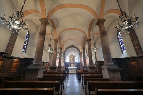 Convent Church of Our Lady of the Odilienberg, Hohenburg Monastery, Odilienberg, Alsace, France,