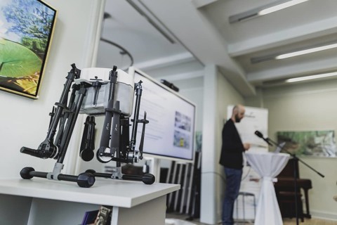 Robin Kellermann, aerial laboratory, photographed as part of the official opening of the drone