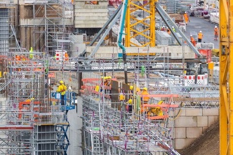 Infineon extension construction site in Dresden, Dresden, Saxony, Germany, Europe