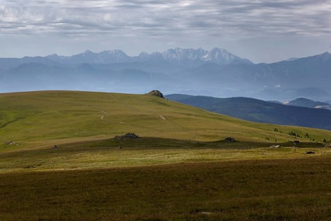 Saualpe, view to the Karawanken, Carinthia, Austria, Europe