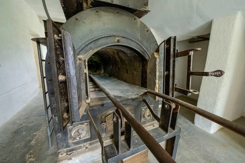Oven, crematorium barrack, Struthof concentration camp, Natzweiler, Alsace, France, Europe