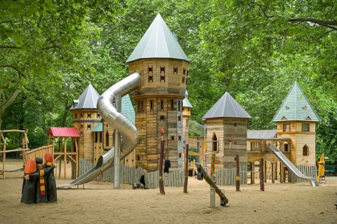 Magic playground, climbing castle, playground at RIAS, Volkspark Wilmersdorf, Kufsteiner Strasse,