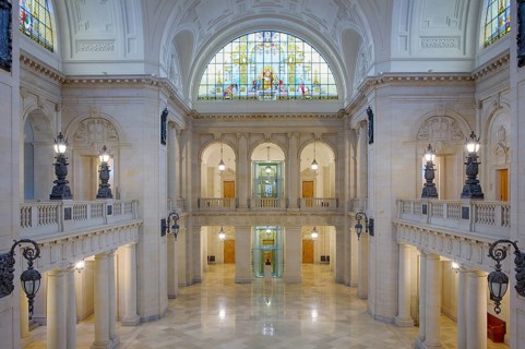 Interior, gallery, gallery, lift, domed hall, Federal Administrative Court, former Imperial Court