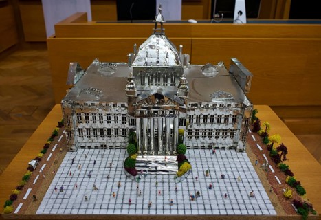 Interior photograph, model of the Imperial Court of Justice, Imperial Court of Justice Museum,