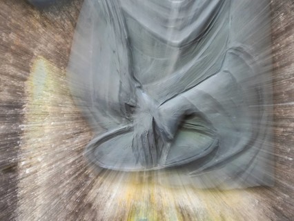 Sculpture, Pontius Pilate washes his hands in innocence, zoom effect, detail, Way of the Cross,