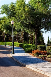 Park at a cemetery in Chiclana, Andalusia, Spain, Europe