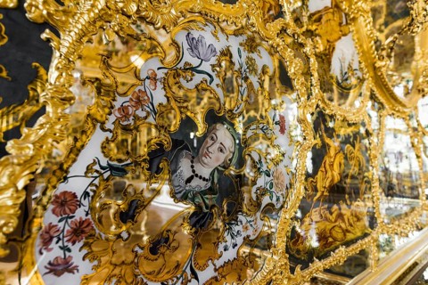 Hall of Mirrors, Wuerzburg Residence, UNESCO World Heritage Site, Wuerzburg, Lower Franconia,