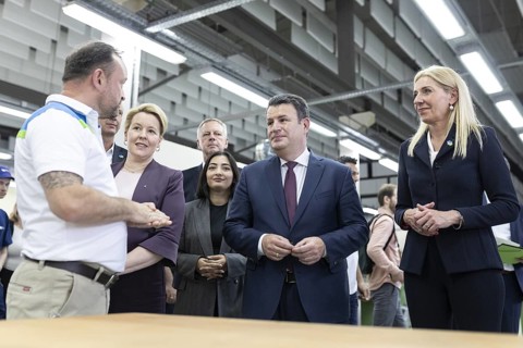 Hubertus Heil (SPD), Federal Minister of Labour and Social Affairs, Franziska Giffey (SPD), Senator