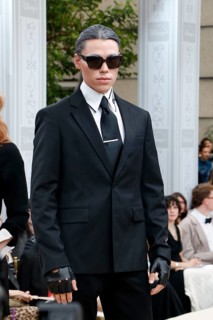 Karl Lagerfeld doppelganger at the German premiere of Becoming Karl Lagerfeld at the Zoo Palast