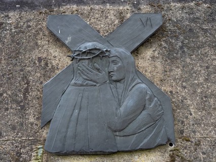Sculpture, depiction of the Passion of Christ, Stations of the Cross, Frauenberg, Styria, Austria,