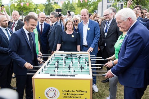 Emmanuel Macron (President of the French Republic) and Frank-Walter Steinmeier (President of the