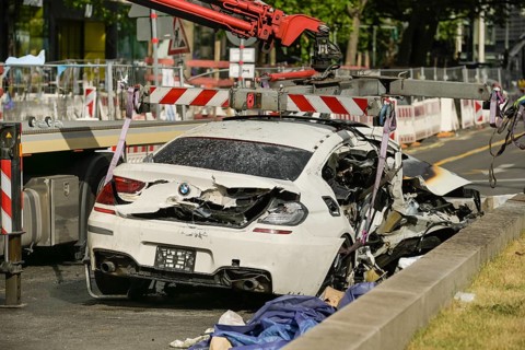 29.05.24. Car accident, Tauentzienstrasse, Charlottenburg, Berlin, Germany, Europe