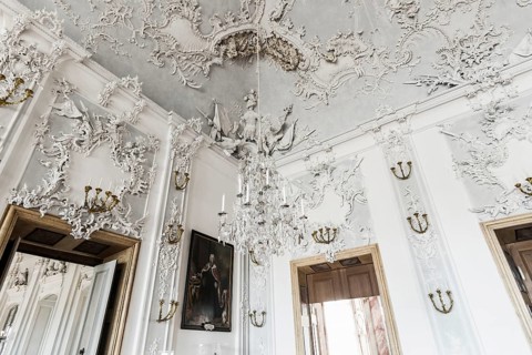 White Hall, Wuerzburg Residence, UNESCO World Heritage Site, Wuerzburg, Lower Franconia, Franconia,