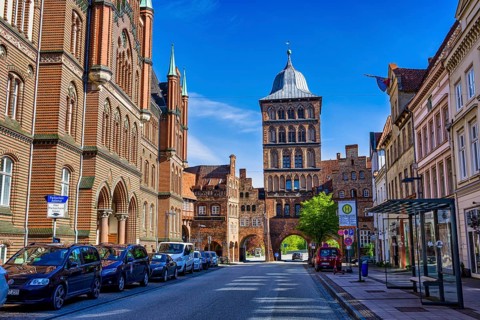 Burgtor, Hanseatic City of Luebeck, Schleswig-Holstein, Germany, Europe