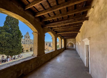 Upper archway in building from 1870 built on site of west gate destroyed during siege of Ottoman